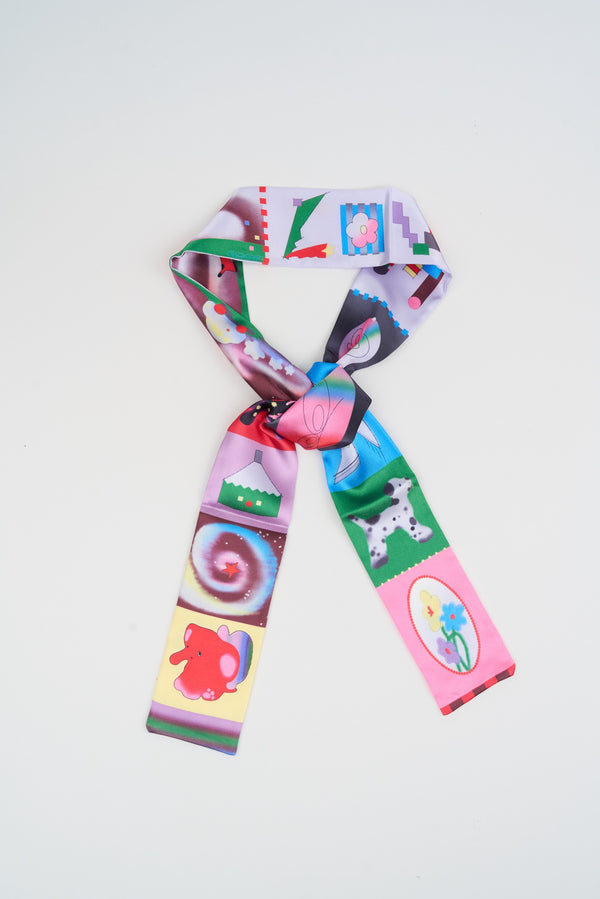 On the Road Silk Scarf