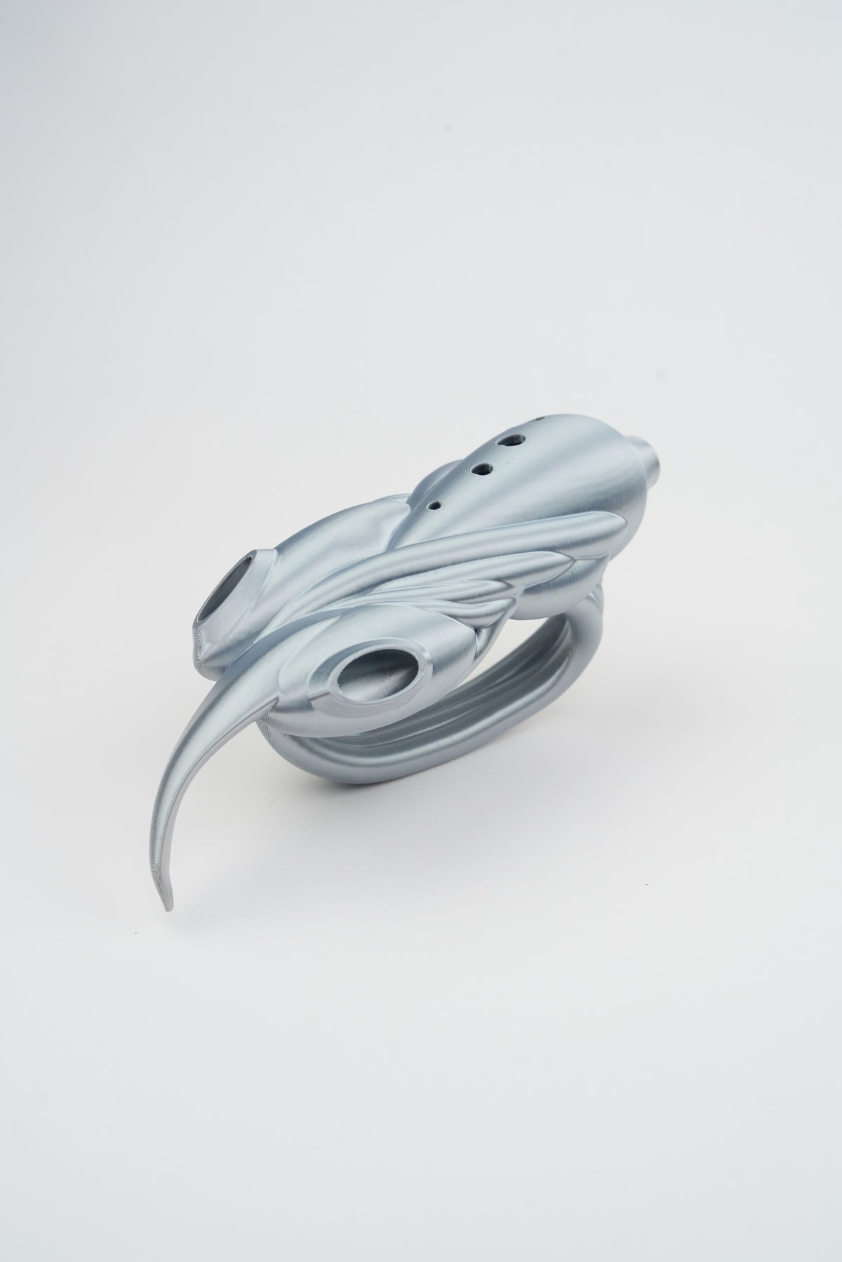 Silver Pulse Playable Flute Bracelet