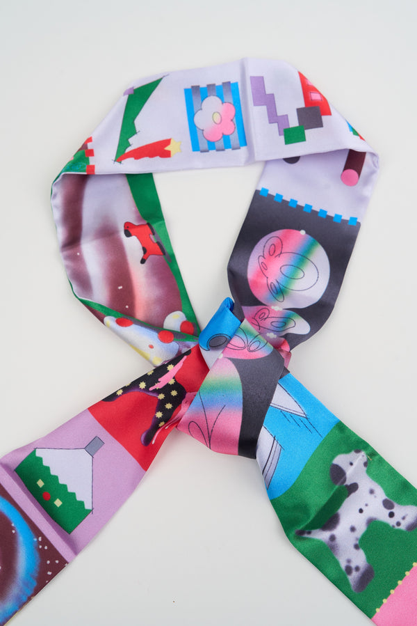 On the Road Silk Scarf
